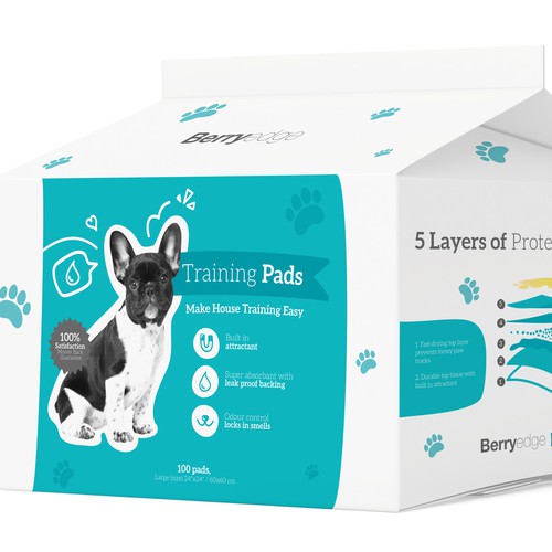 Create a Unique, Modern  Package Design for Training Pads (for puppies/dogs)
