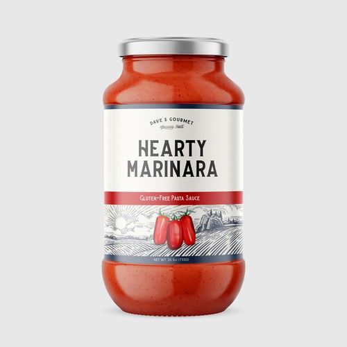 Glass Jar Sauce Label Design