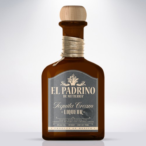 Tequila liquer label design