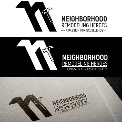 Logo Concept For Neighborhood Remodeling Heroes