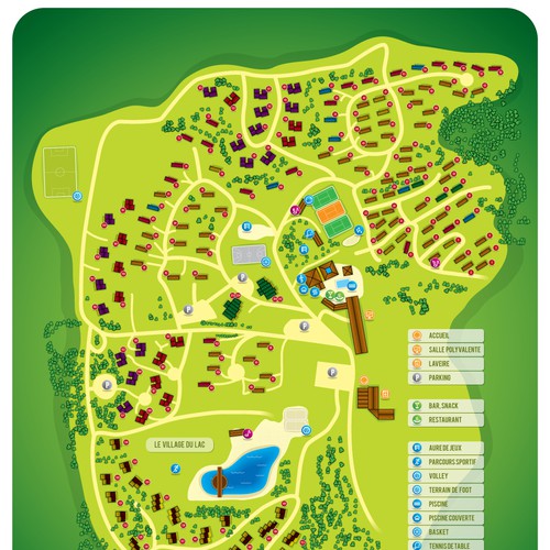 Map for vacation resort