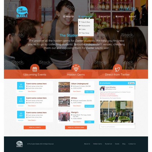 Redesign existing website of student guide. Will work 1on1 to design 7 pages.