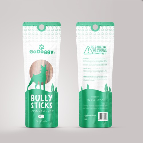 Bully sticks packaging design