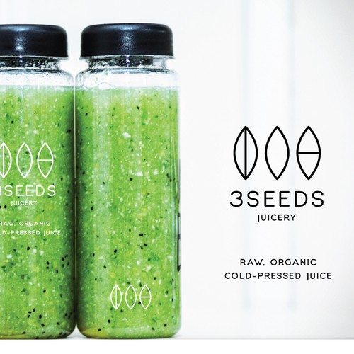 Elegant and simple logo design for organic cold-pressed juice