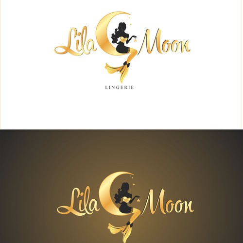 Create a glamorous and seductive logo for Lila Moon Lingerie