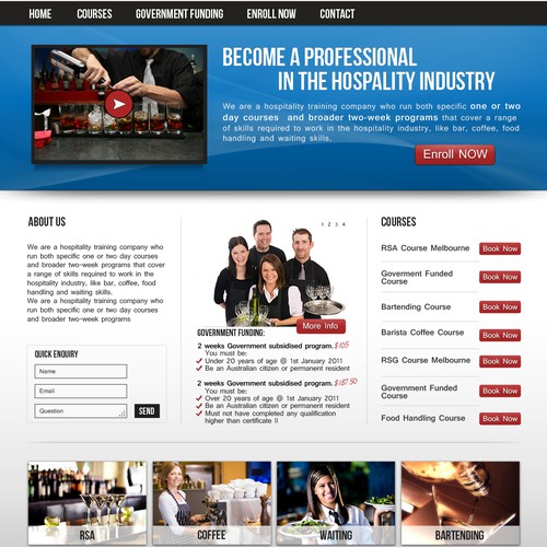 website design for Victorian Bar School