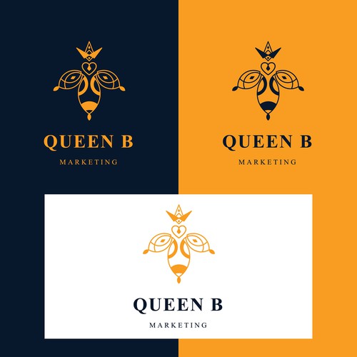 Queen B Marketing Logo Design