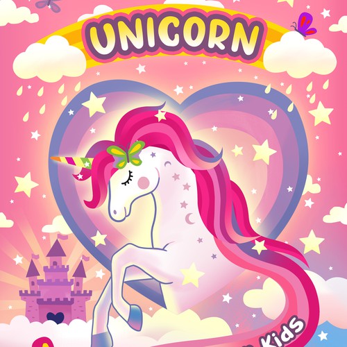 Unicorn coloring book for kids 