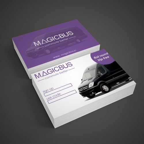 Business card design for Magic Bus