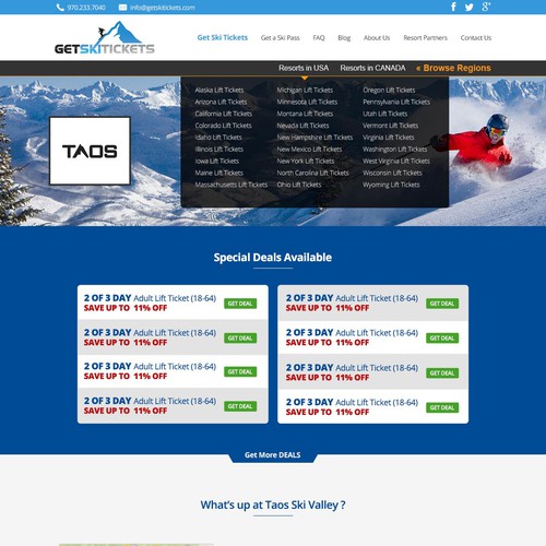 Redesign Our Ski Ticket Landing Page