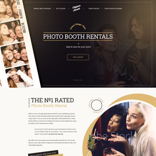 Vintage Website for PhotoBooth Rentals