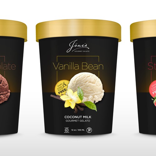 Gourment gelato packaging