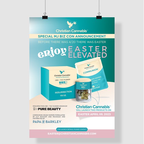 Christian Cannabis – Easter Product Launch Poster