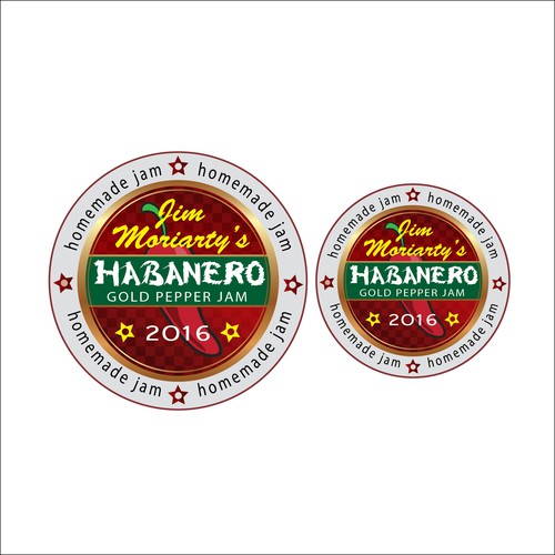 2016 Habanero Gold Hot Pepper Jam label