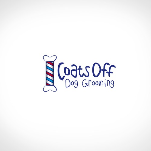 Create a fun and funky logo for my new dog grooming business ' Coats Off'