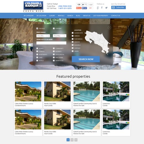 Create an Inspiring Costa Rica Real Estate Web Portal Design