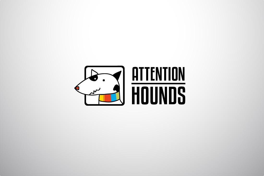 Design a modern, cool & fun logo for Attention Hounds, a new dog collar company.