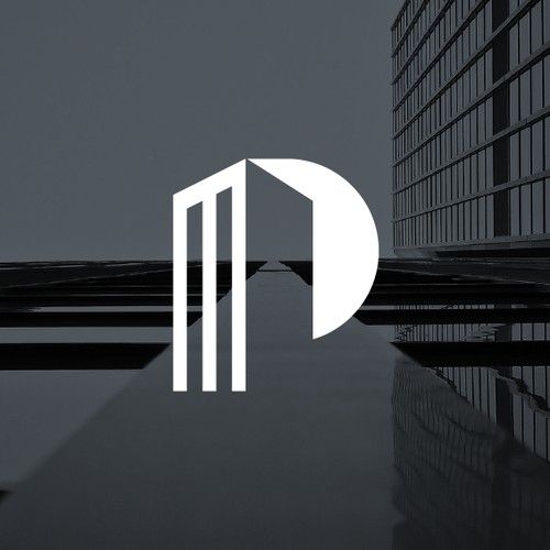 Modern innovative commercial real estate company logo