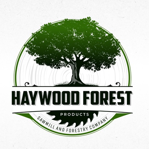 Circle Oak Logo for Haywood forest