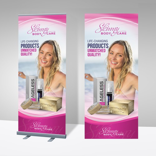 Stand Up Banners for Weight Loss Company