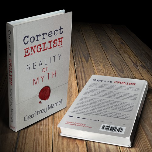 Create an attractive cover for a paperback book about language