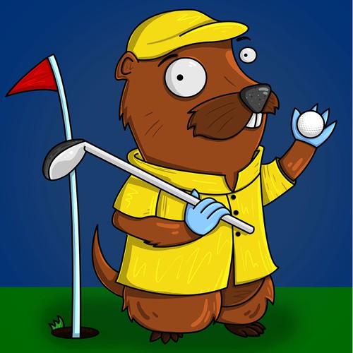 Gopher's golf character