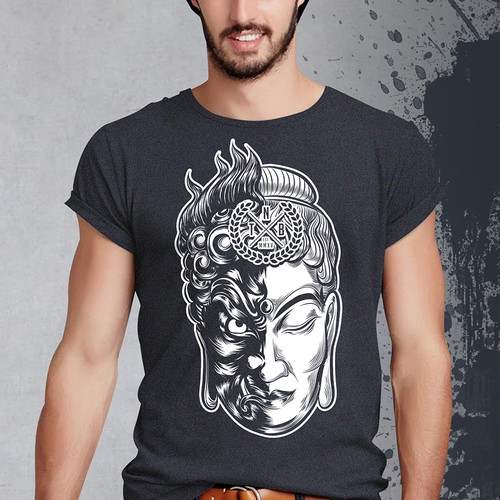 T shirt budha design