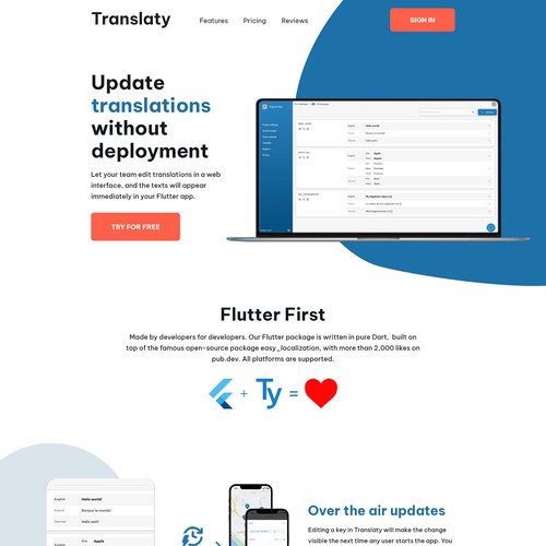 Landing page