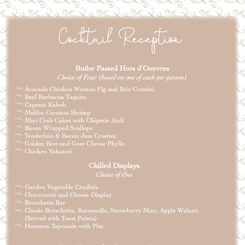 Wedding Menu Design