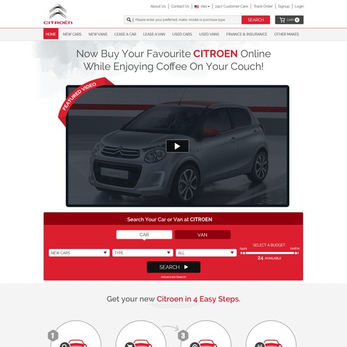 Design the webpage www.CitroenOnline.com