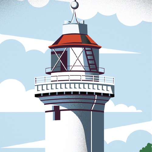 Danish Light Tower called Helgenæs illustration