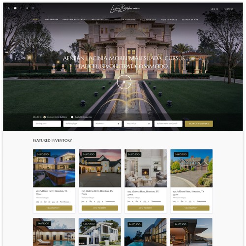 Luxury Builders website design
