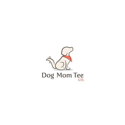 Simple and elegant dog logo for apparel company 