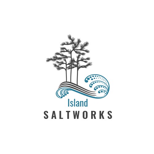 Create a sleek logo for a luxury handmade sea salt company