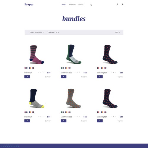 Custom Sock Interactive Website Redesign / catalog