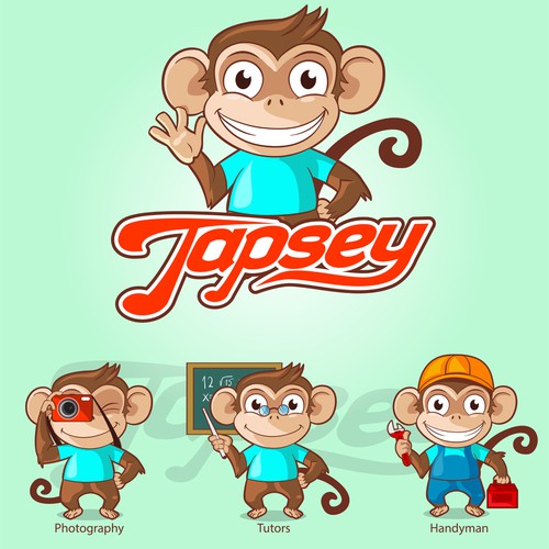 Vintage monkey logo