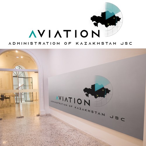 Logokonzept für die Luftfahrt Aufsichtsbehörde Kazakhatan