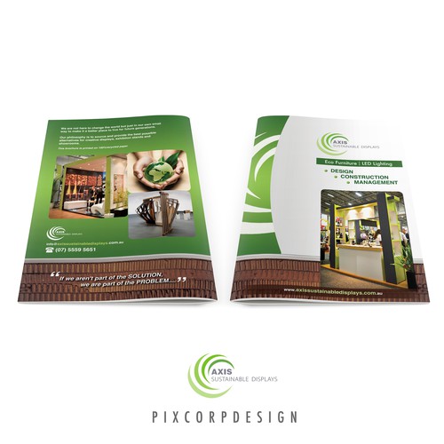 Axis Sustainable Displays Brochure Design