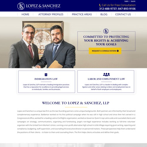 Landing Page - Lopez & Sanchez, LLP