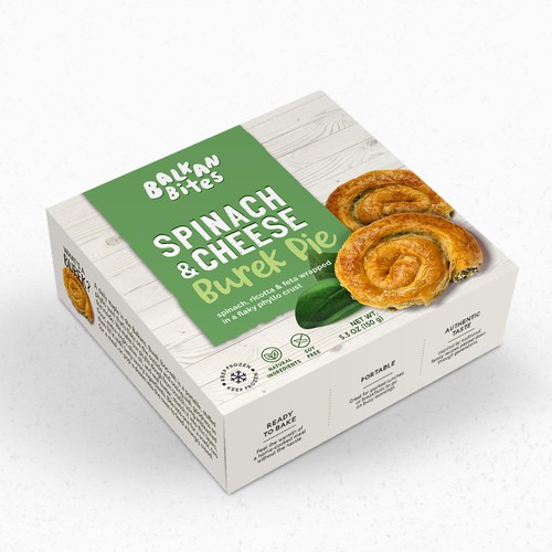 Frozen pie packaging design