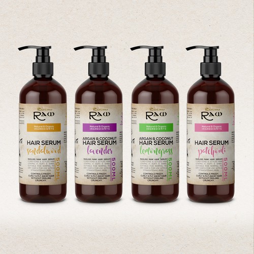 Minimal and natural label for cosmetics