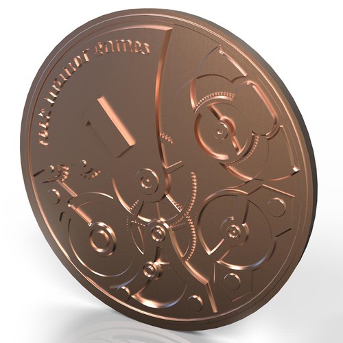 Steampunk coin for board game