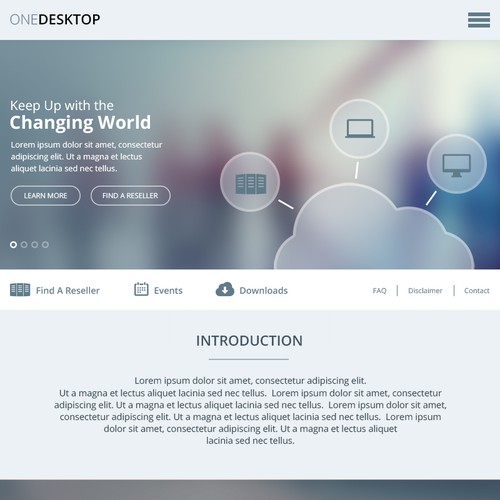 Create a product website for One Desktop - Virtual Desktop solution