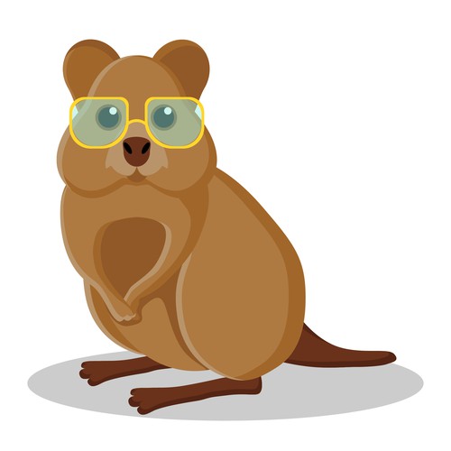 Quokka (the happiest animal in the world) mascot for AI powered wellness app