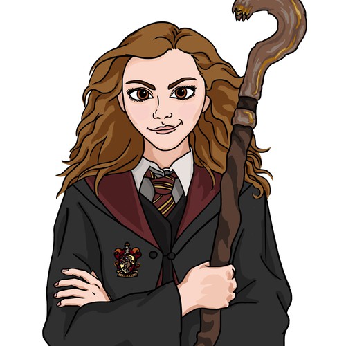 Cartoon Hermione for Insurance Company