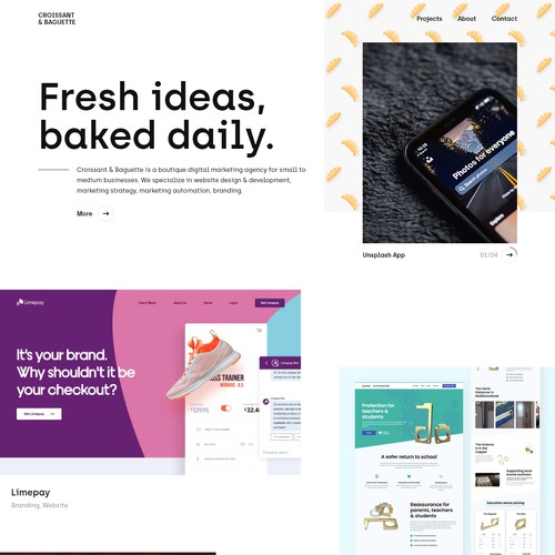 Homepage exploration for a digital marketing agency