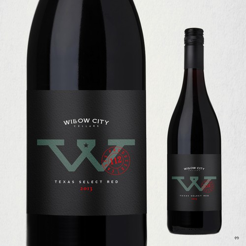 Create edgy Texas wine label .
