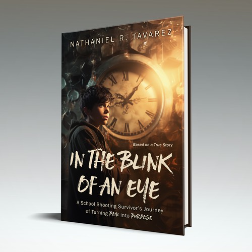 Emotional cover concept for a book about a school shooting