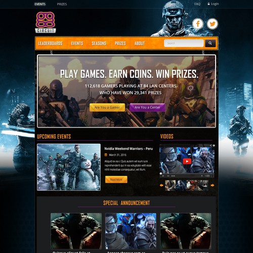 Gaming Website Design