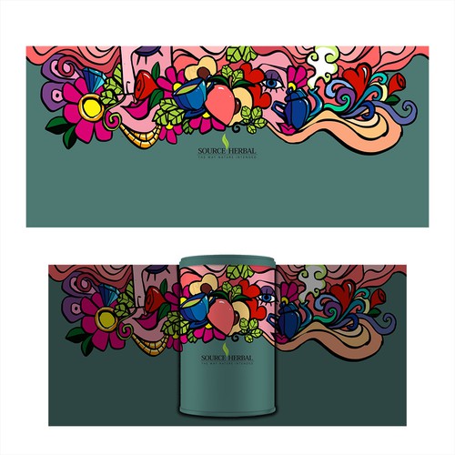 Mortea label illustration